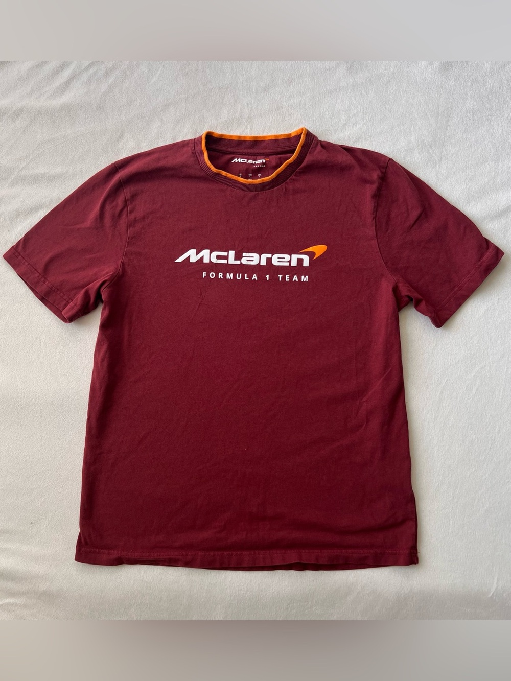 McLaren Formula Team Maroon Orange Tshirt Racing England